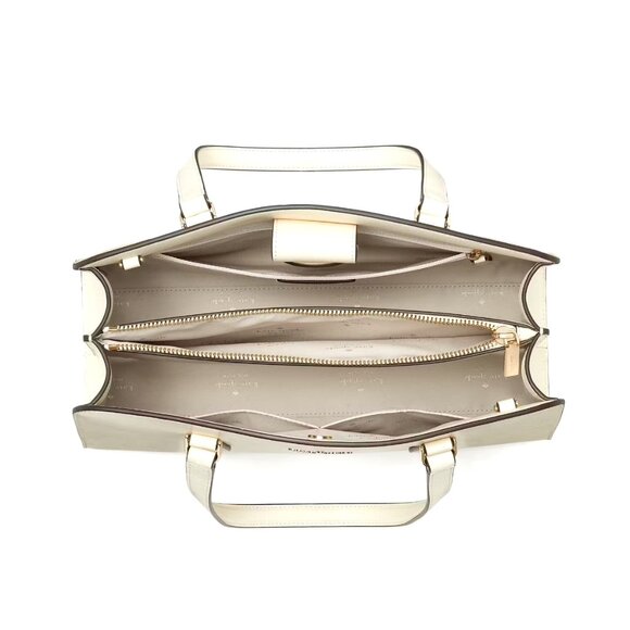 New Kate Spade Perry Medium Satchel Saffiano Leather Meringue - Picture 2 of 5